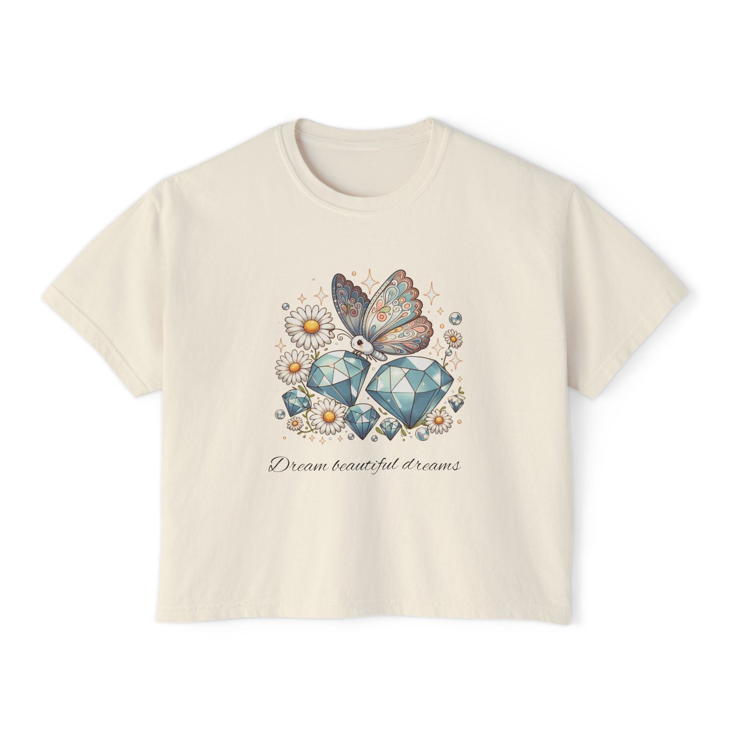 Dreamy Butterfly & Gem Women's Boxy Tee