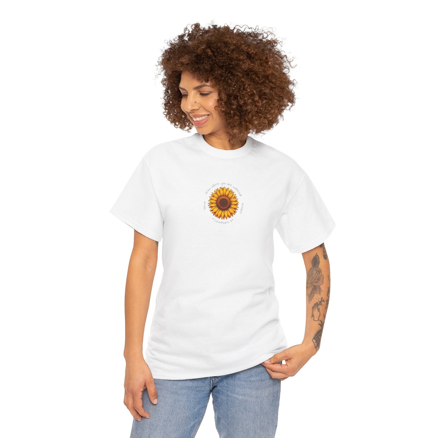 Grow and Thrive Sunflower Tee